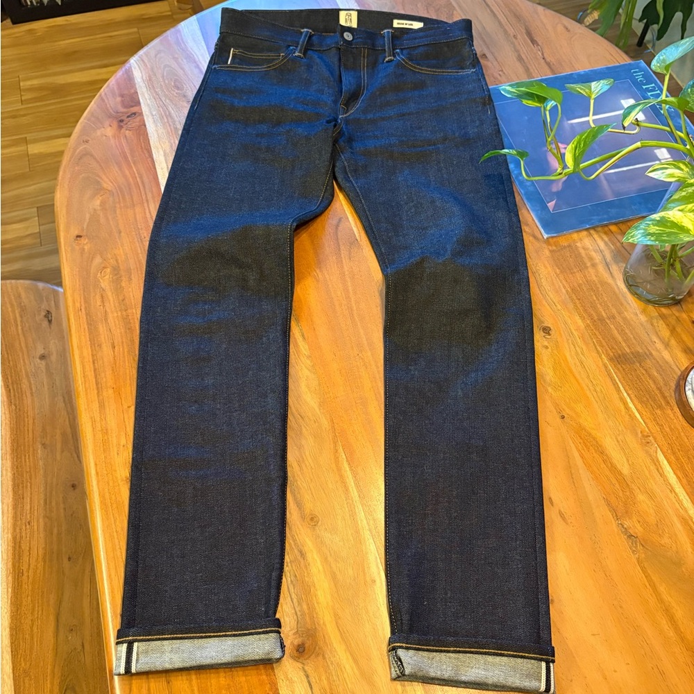 Hiroshi Kato Dark Denim Men's Straight Jeans